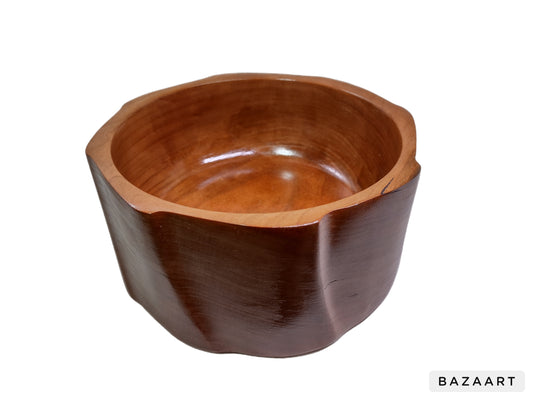 Sculpted Cherry Wood Bowl #1221 - Hard Candy Woodshop