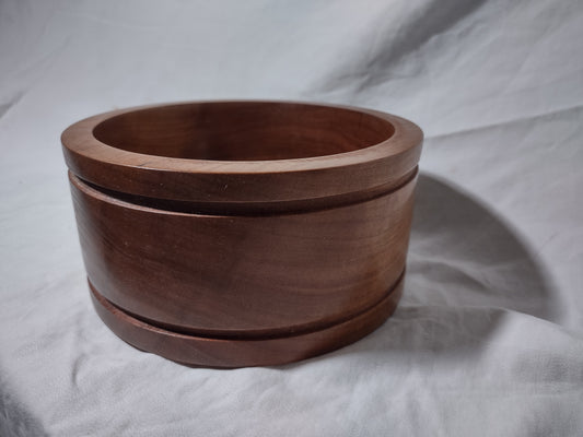 Double Groove Cherry Wood Bowl #1223 - Hard Candy Woodshop