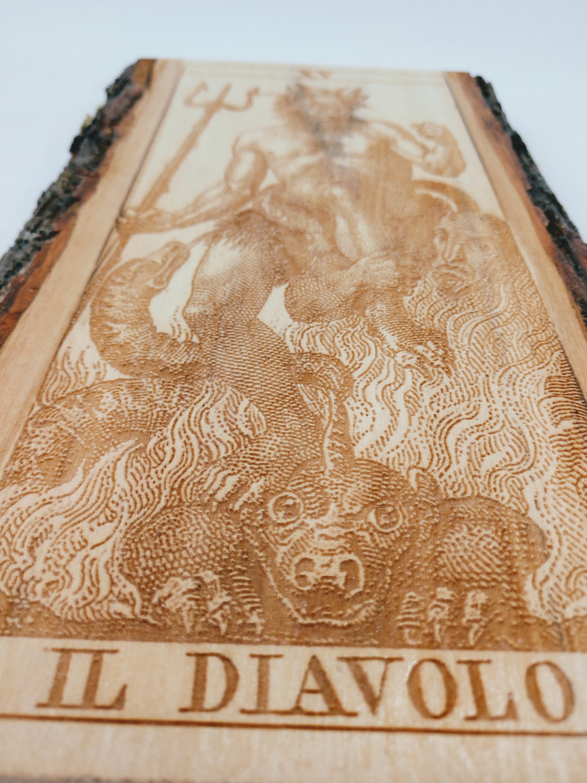 Old Italian Tarot Card Devil / Diavolo /Diablo - Hard Candy Woodshop