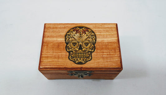 Sugar Skull (Male) Small Trinket Box - Hard Candy Woodshop