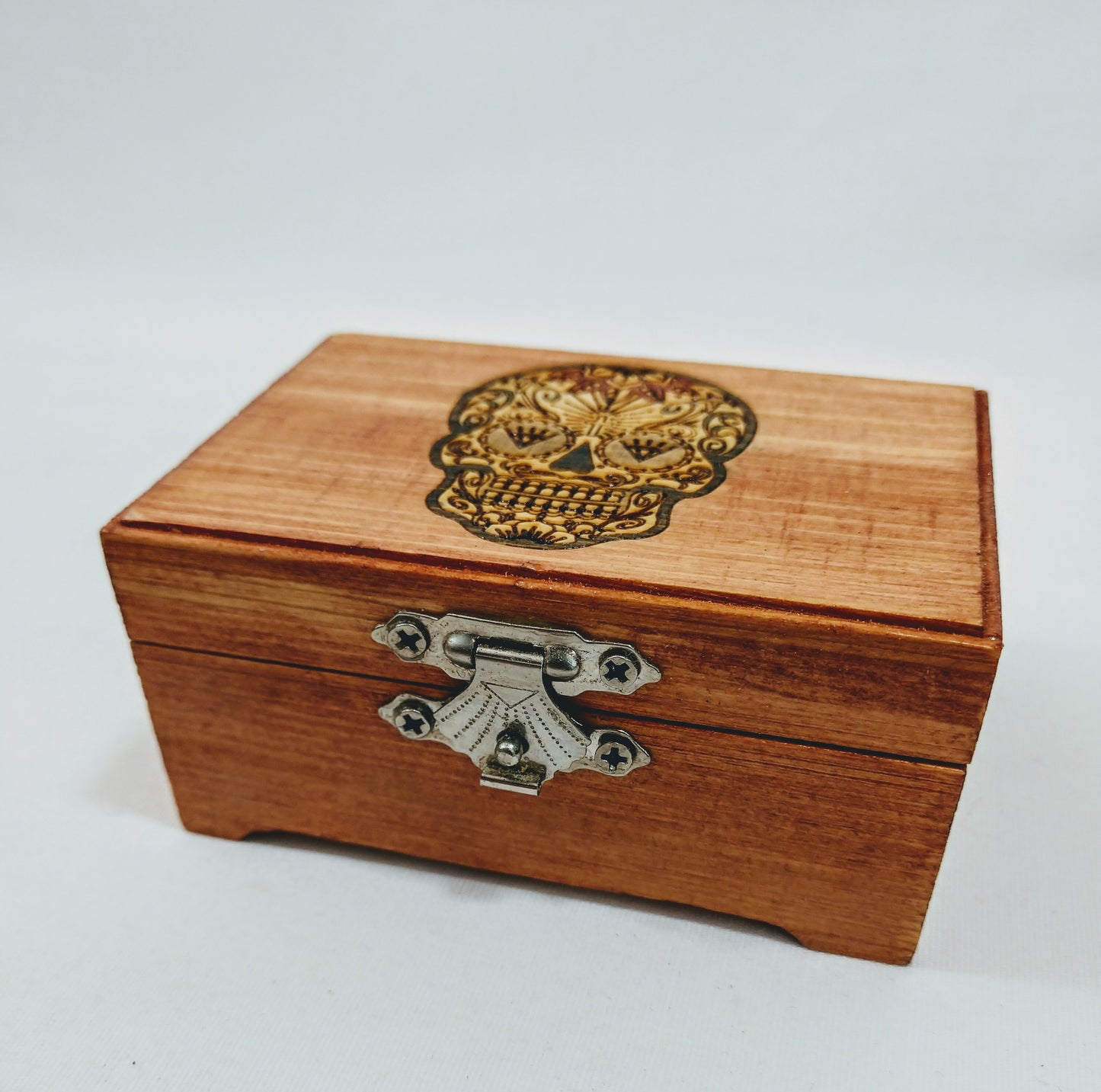 Sugar Skull (Male) Small Trinket Box - Hard Candy Woodshop